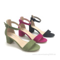 Women Ankle Strap Block Low Heel Sandals